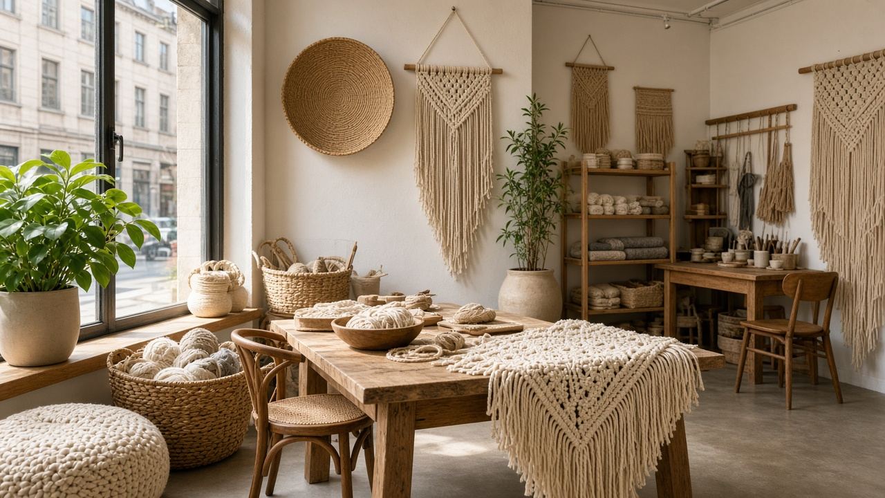Macrame / fiber craft workshop full-bleed at Wildport Macrame