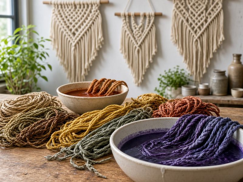 Dyed cord days at Wildport Macrame